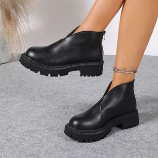 Damen Chelsea Winter Stiefel mit Plateau | Rutschfester Sohle