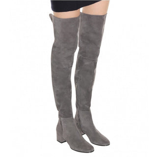Damen-Overknee-Stiefel mit Blockabsatz | Winter