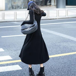 Strickkleid mit Rollkragen für Damen | Lange Ärmel