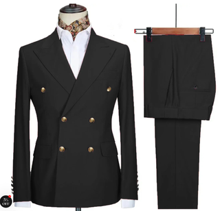 Klassisch Zweireihiger Herrenanzug | Zweiteilig