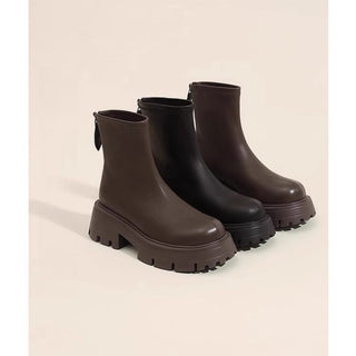 Damen-Chelsea-Winterstiefeletten mit klobiger Sohle | Moderne