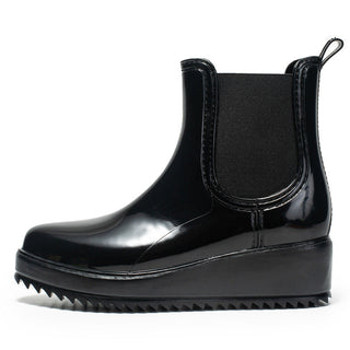 Glänzende Chelsea-Winterstiefel für Damen | Schlupf