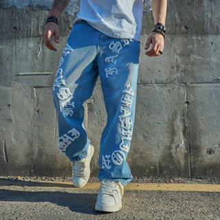 Bedruckte Jeans mit Geradem Bein für Herren | Vielseitig