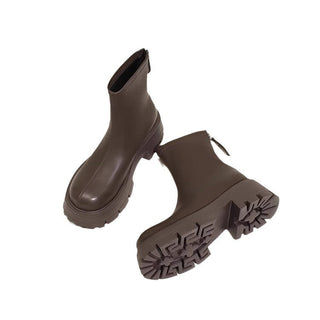 Damen-Chelsea-Winterstiefeletten mit klobiger Sohle | Moderne