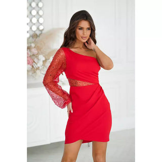 Asymmetrisch geschnittenes Silvesterkleid für Damen | Pailletten