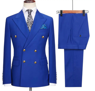 Klassisch Zweireihiger Herrenanzug | Zweiteilig