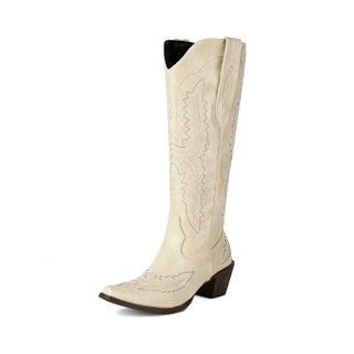 Verzierte Overknee-Stiefel für Damen | Winter