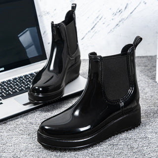 Glänzende Chelsea-Winterstiefel für Damen | Schlupf