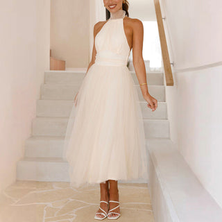 Damen-Hochzeitsgäste mit Neckholder | Midi