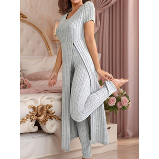 Damen Warme Winter Strickkleid Set | Zweiteiler