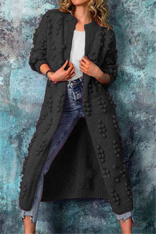 Damen Offene Vorderseite Strickjacke | Lang