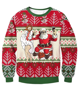Unisex Lustigem Aufdruck Weihnachtspullover | Festlich
