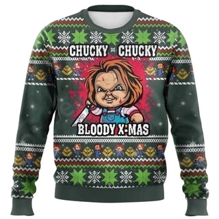 Unisex Horror Motiv Weihnachtspullover | Langarm
