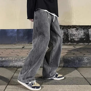 Weite Baggy Jeans mit hohem Bund für Herren | Lässig