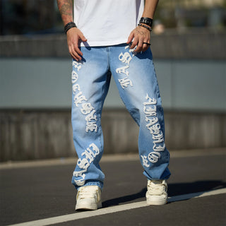 Bedruckte Jeans mit Geradem Bein für Herren | Vielseitig