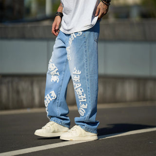 Bedruckte Jeans mit Geradem Bein für Herren | Vielseitig