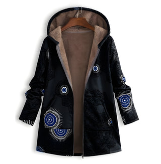 Damen Gedruckt Winterjacke | Mit Kapuze