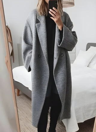 Langer Damen-Wintermantel | Reverskragen