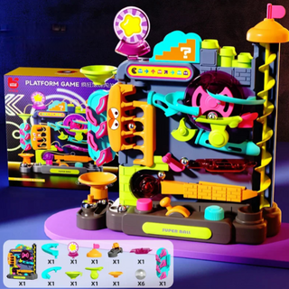 Mehrschichtiges Montessori-Lernspielzeug mit Rollender Kugelbahn