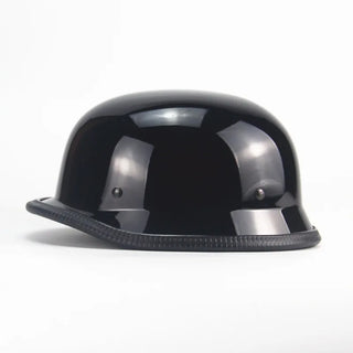 Klassischer Schwarzer Motorrad-Halbhelm