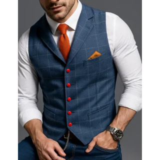 Weinlese Klassische Weste Für Herren | Reverskragen