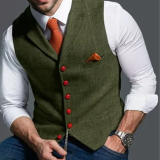 Weinlese Klassische Weste Für Herren | Reverskragen