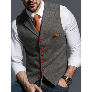 Weinlese Klassische Weste Für Herren | Reverskragen