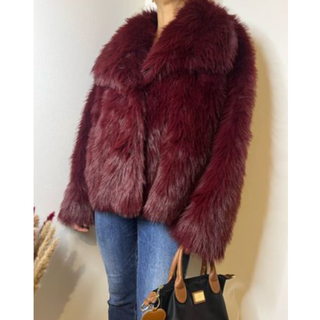 Modische Damen-Winterjacke | Breiter Kragen