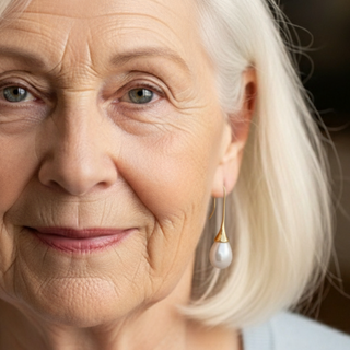 Elegante Perlen Hängeohrringe für Damen – Goldfarbene Ohrringe mit Tropfenperle