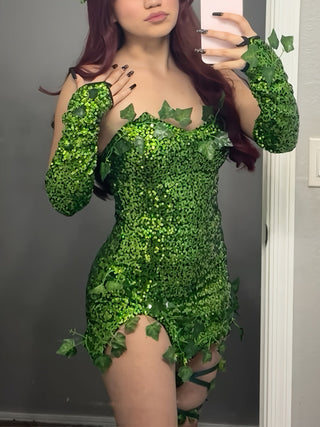 Damen Poison Ivy Halloween Kostüm