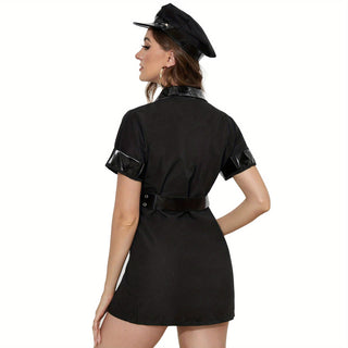 Polizistinnen Mini Kleid Halloween Kostüm