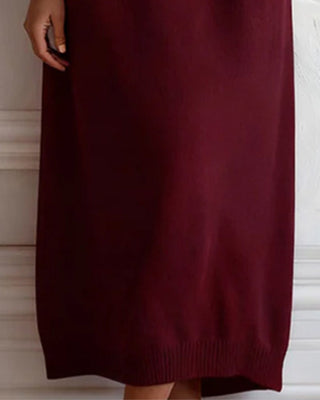 Damen Strickkleid mit Rundhalsausschnitt | Langarm