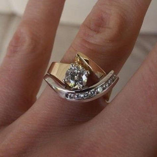 Eleganter Goldring für Damen – Solitärring mit Zirkonia im Modernen Design