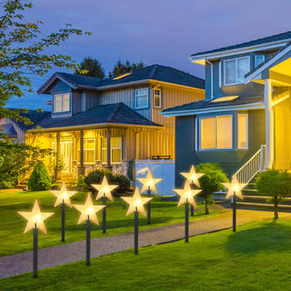 Im Freien Weihnachtsbeleuchtung im Stern-Design