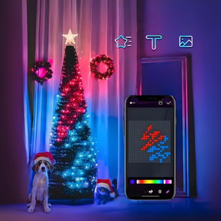 Mehrfarbige Weihnachtsbeleuchtung