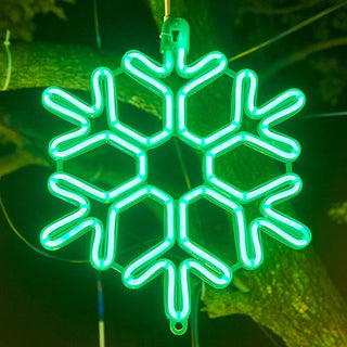 Weihnachts-Lichter Dekorationen im Schneeflocken-Design