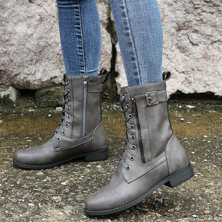 Klassische Damen Mittlere Wade Stiefel | mit Niedrigem Absatz