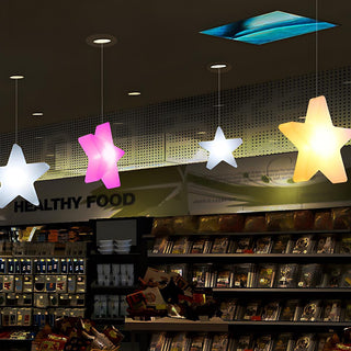 Weihnachts Pendelleuchte in Sternform für den Außenbereich